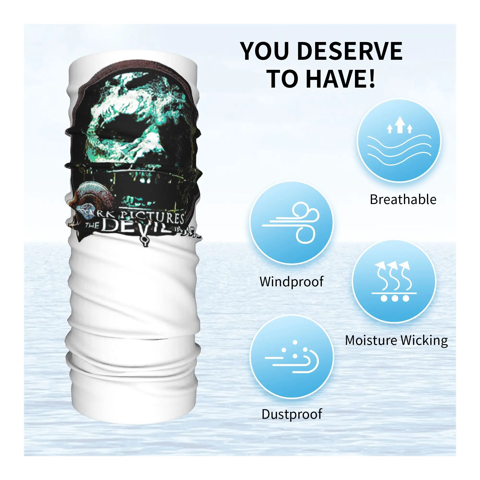 The Dark Pictures Anthology Game Bandana Neck Gaiter Printed Face Scarf Multifunction Balaclava Hiking Fishing For Men Women