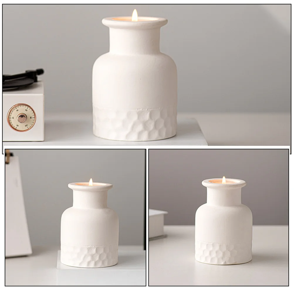 

Stand White Incense Burner Holder Home Decor Ceramic Candlestick Holders Wedding Candlesticks