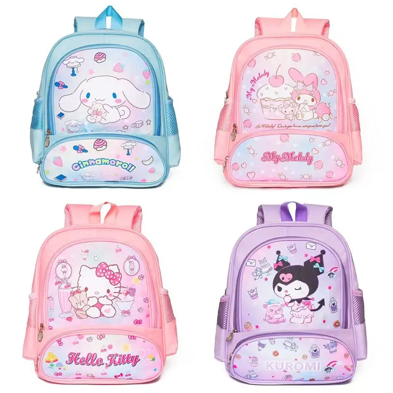 

Sanrioed Anime Hello Kitty Cinnamoroll My Melody Kuromi Cute Kid Backpack Kawaii Cartoon Leather Mini School Bag Holiday Gift