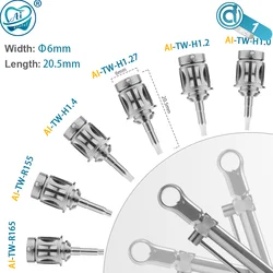 AI-TW Dental Materials for Implant Torque Screwdrivers Wrench Repair Accessories 6 Kinds Long and Short Matching for Choose