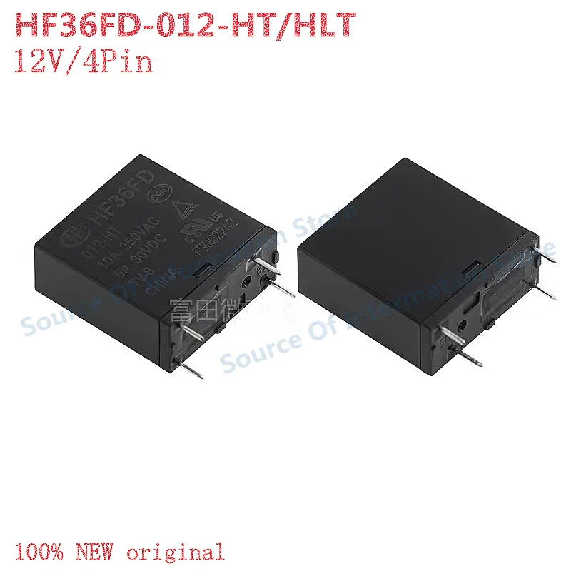 

10Pcs HF36FD-012-HT/HLT Ultra-Compact Medium-Power Relay 12V 4-Pin 10A Sensitive Type