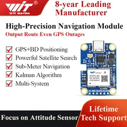 WitMotion WTGPS-300P Sub-meter INS Positioning Module, Ultra-Low Noise GPS-IMU Support GPS/GNSS/BDS/GLONASS BeiDou Receiver