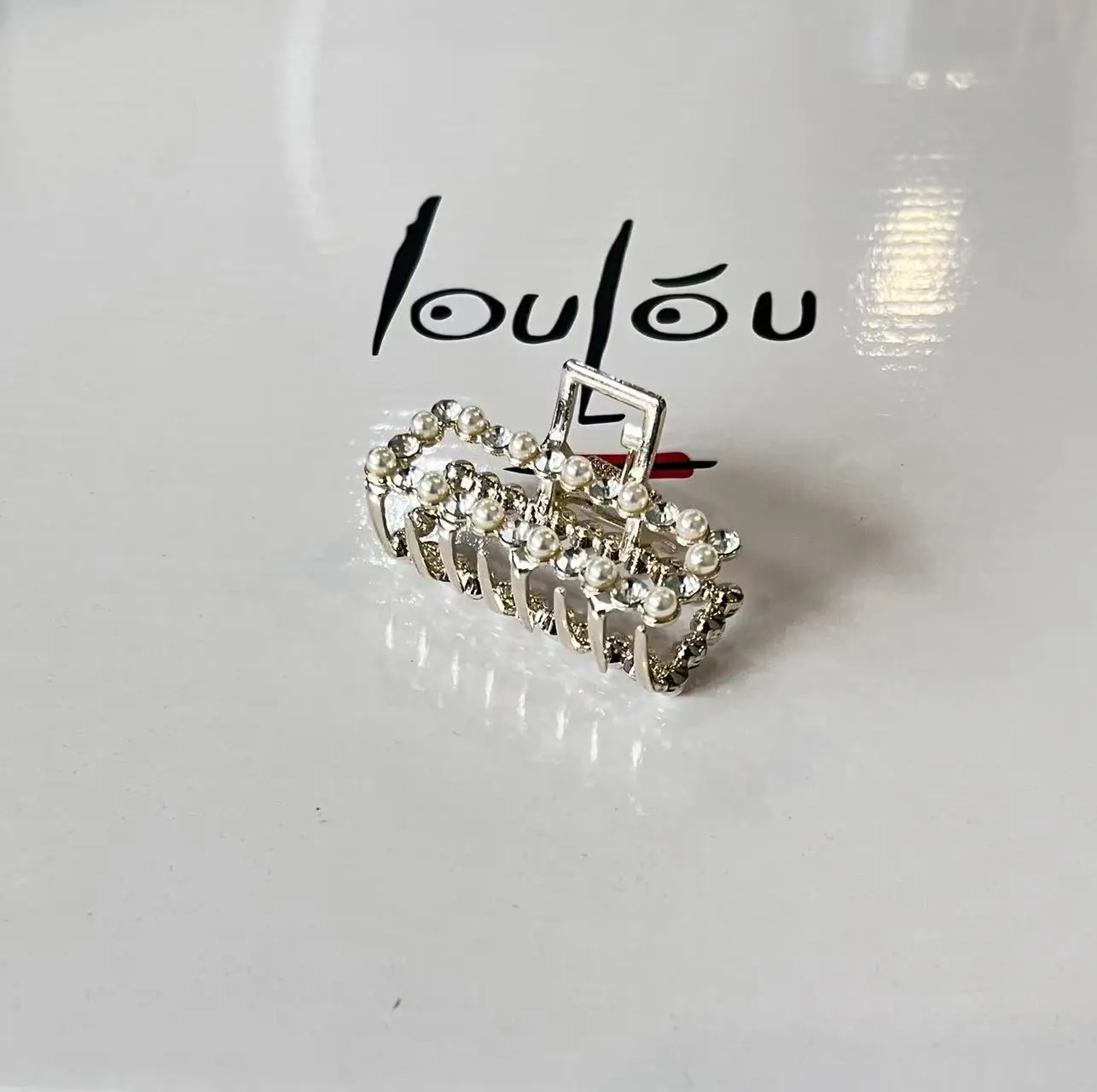 Pearl Rhinestone Grab Clip Elegant Clip Hair Clip Hairpin Diamond Hairpin Hairpin Women Barrette Hair Claw