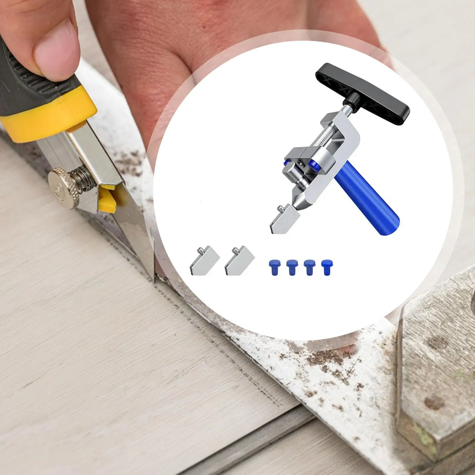 

Precision Glass and Tile Cutting Tool Kit Tile Opener with Non Slip Pads for Glazed Ceramic Tiles DIY Use