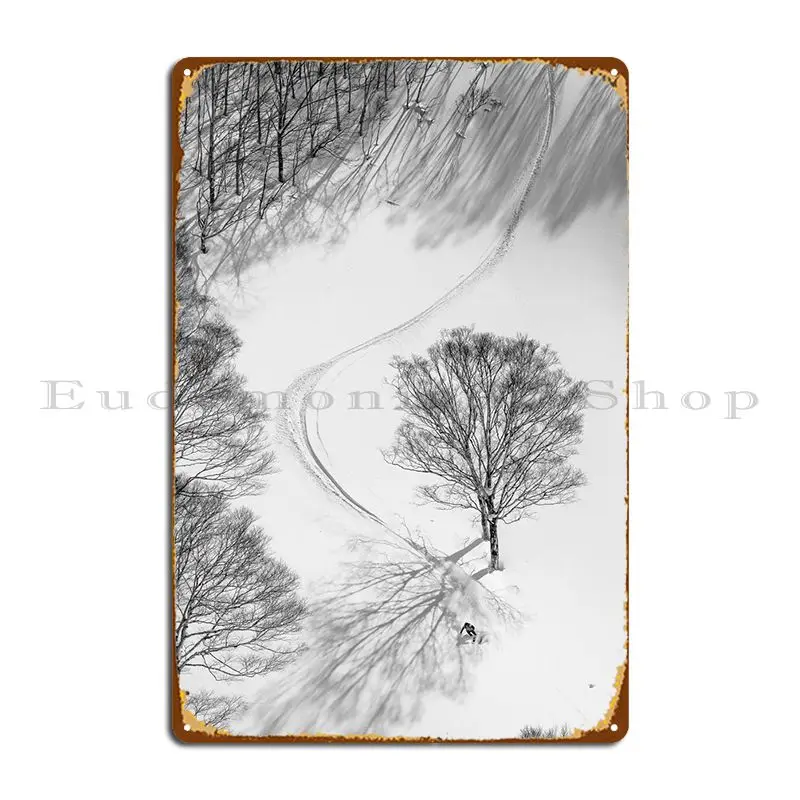 Sapporo Skiing Shadows Metal Sign Customized Classic Decoration Kitchen Garage Tin Sign Poster