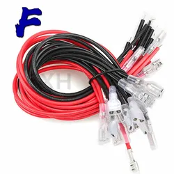 10pcs 20CM 2.8MM/4.8MM/6.3mm 2.8/4.8/6.3 Single head female Spade Crimp Terminal Connector with wire red black for rocker switch