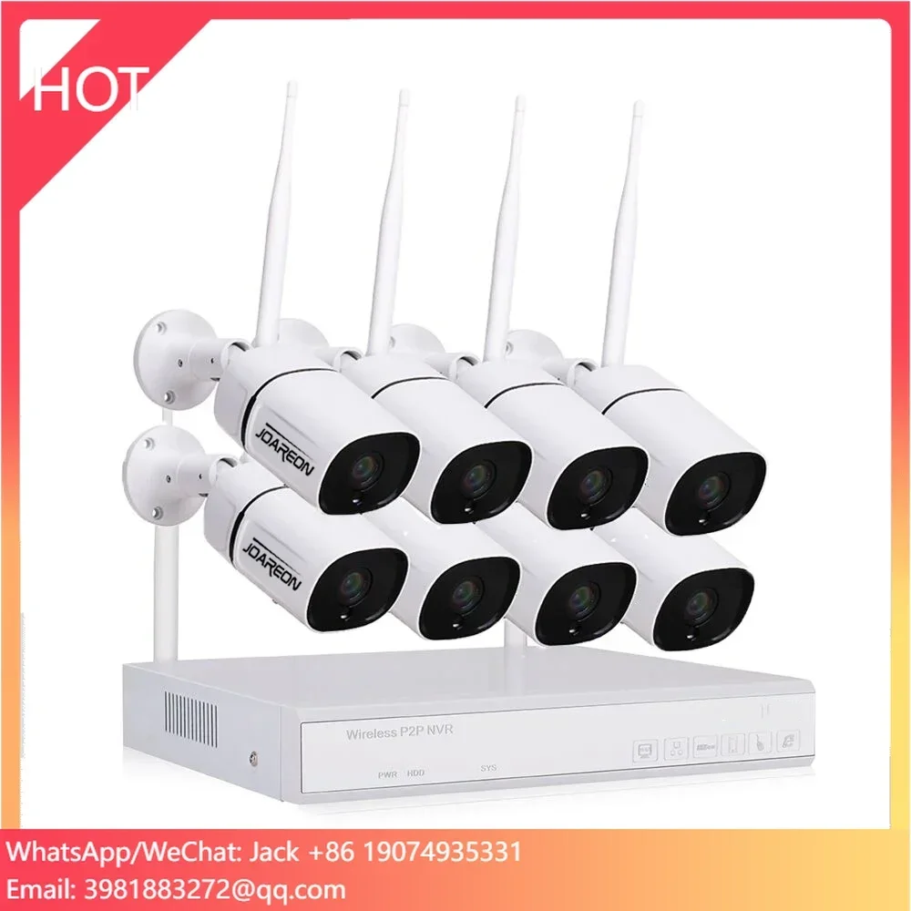 Home Security Camera CCTV System H.265 8CH 1080P CCTV Outdoor Surveillance Wireless NVR Kit