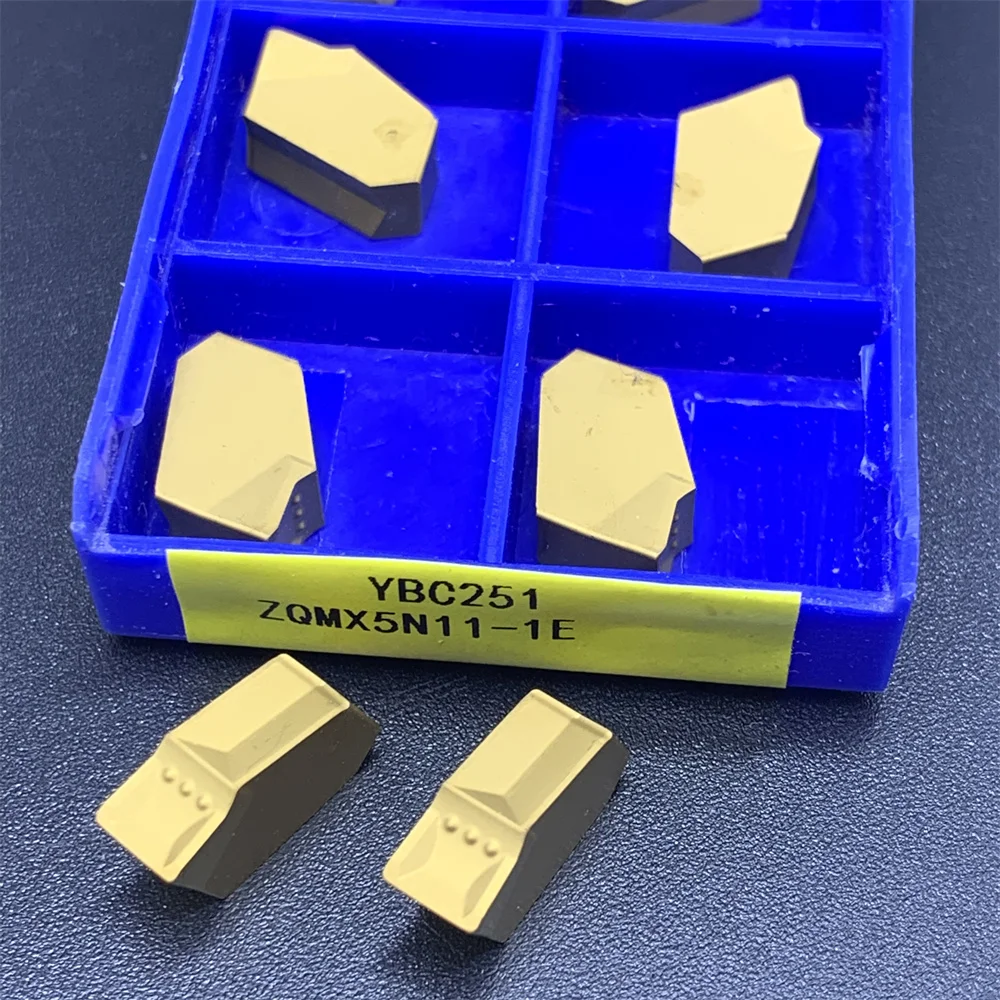ZCC.CT ZQMX3N11-1E YBC251 ZQMX4N11-1E YBC251 ZQMX5N11-1E YBC251 ZQMX6N11-1E YBC251 Hartmetall Einzigen-kopf abgeschnitten Einstechen einsätze