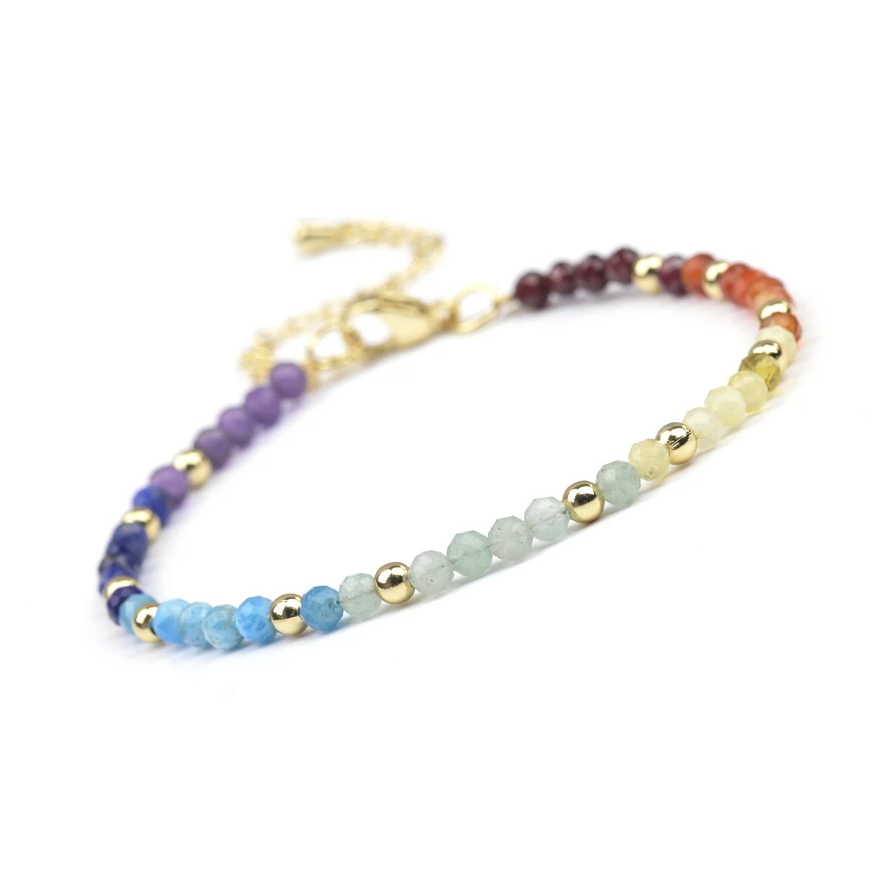 Natural Stone Mixed Gemstone Bead Bracelet, Versatile Style