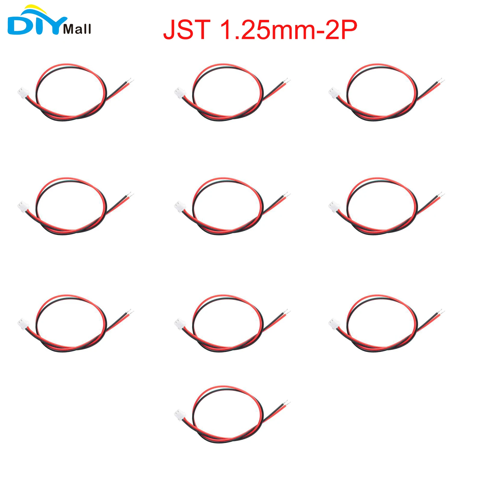 

10 шт./лот JST 1,25 мм 2P Штекерный соединительный кабель 15 см для Meshtastic Heltec WIFI ESP32 Lora32 V3