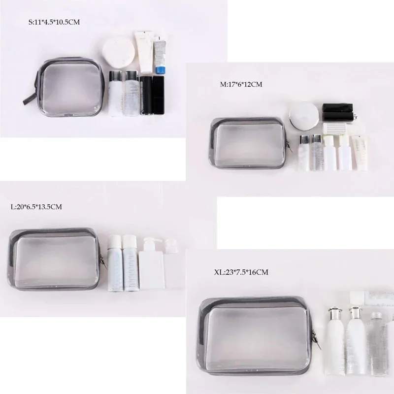 Transparent Cosmetic Bag Clear Zipper Travel Make Up Case Women Makeup Beauty Organizer Toiletry Wash Bath Storage Pouch