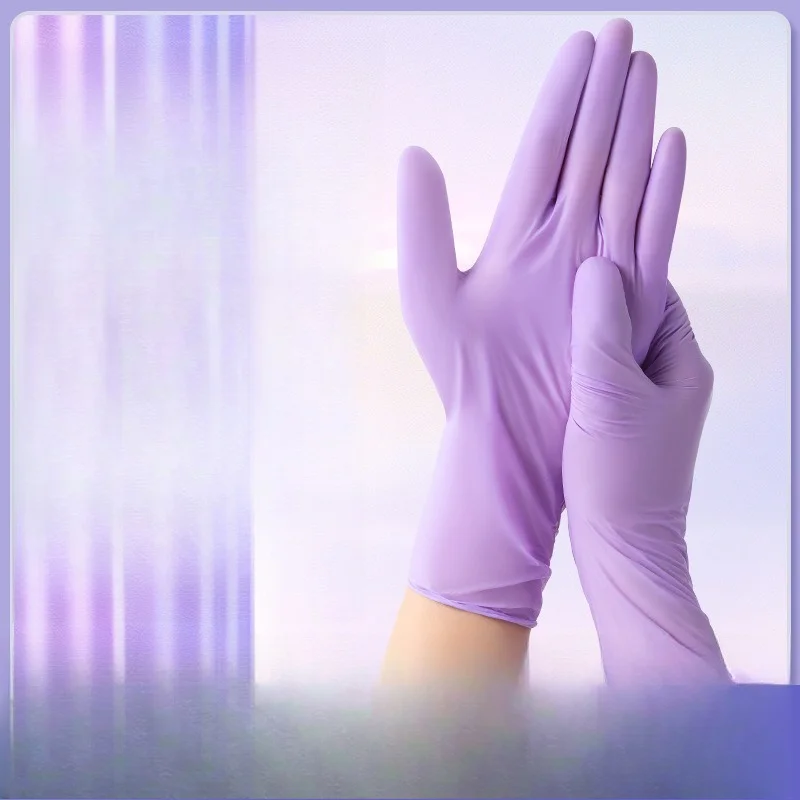 Dish Glove Rubber - ถุงมือไนไตรล์สำหรับล้างจานในครัว ทนทาน ใช้ทำความสะอาดในบ้าน ถุงมือยางแบบใช้แล้วทิ้ง กันน้ำ สำหรับงานบ้าน