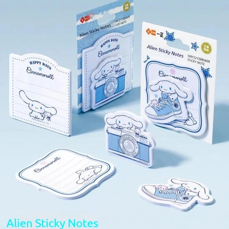 iigen-sticky-notes-cinnamoroll-cartoon-special-shaped-index-memo-removable-adhesive-for-office-journal-daily-message-reminder