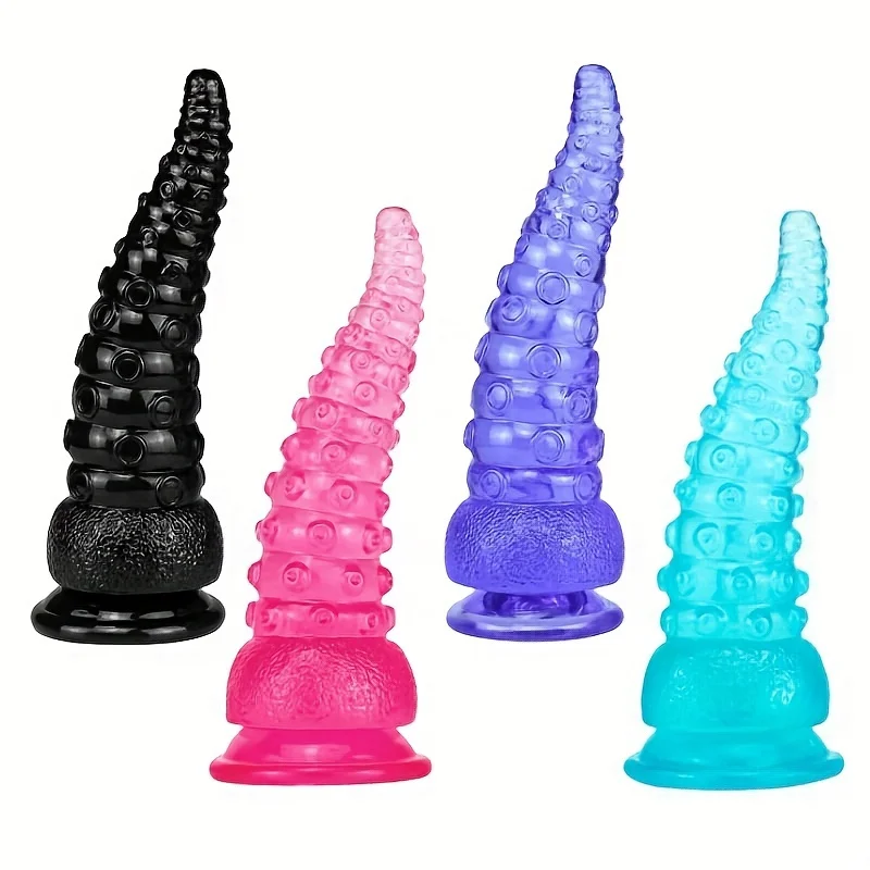 Adult Supplies Sex Toy high-quality Soft Pvc Octopus Tentacle Butt Plug Dildo Creative Shape Anal Plug With Powerful Suction Cup