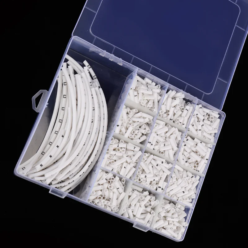 1500pcs Wire Coding Sleeves & Cable Number Markers for Electrical Cabinet Wiring,  Tube Labeling & Power Identification