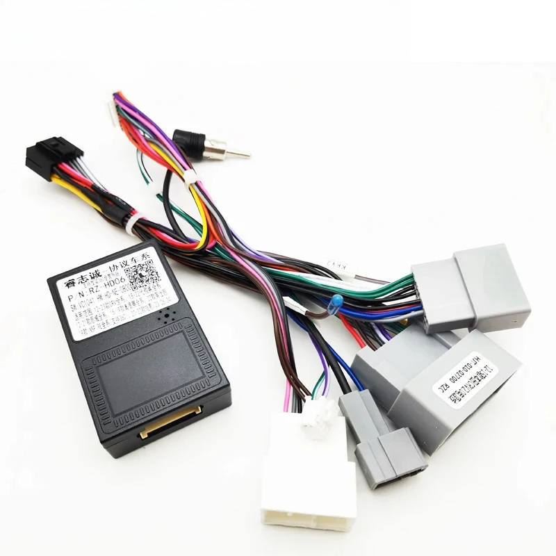 

Radio Wiring Harness, CAN Bus Decoder, 16Pin to 24 Pin, Android System Connector Antenna Cable Adapter for Honda CRV MK4 Civic 9