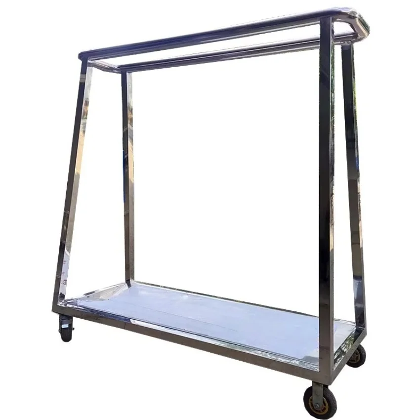 يمكن تخصيص محمل فائق التحمل من الفولاذ المقاوم للصدأ السميك عربة اللحوم الطازجة المتنقلة لحم الخنزير المعلقة خطاف اللحوم مقطورة اللحوم