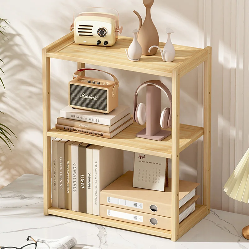 

2/3-уровневая деревянная полка, книжный шкаф, отдельно стоящая стойка для хранения, маленькая открытая подставка для дома, ванной комнаты, кухни, гостиной, офиса