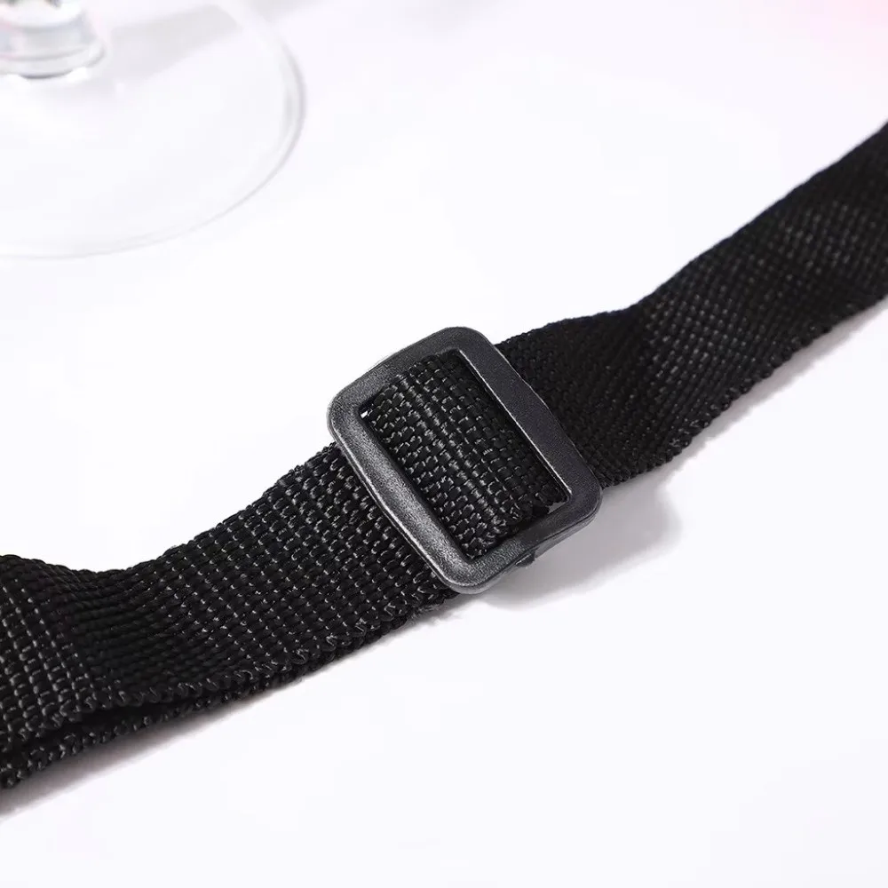 Adjustable Strap Glass Sleeve Holder Hands-Free Carrying Portable Glass Holder Lanyard Nylon Webbing Stemmed Glass Holder