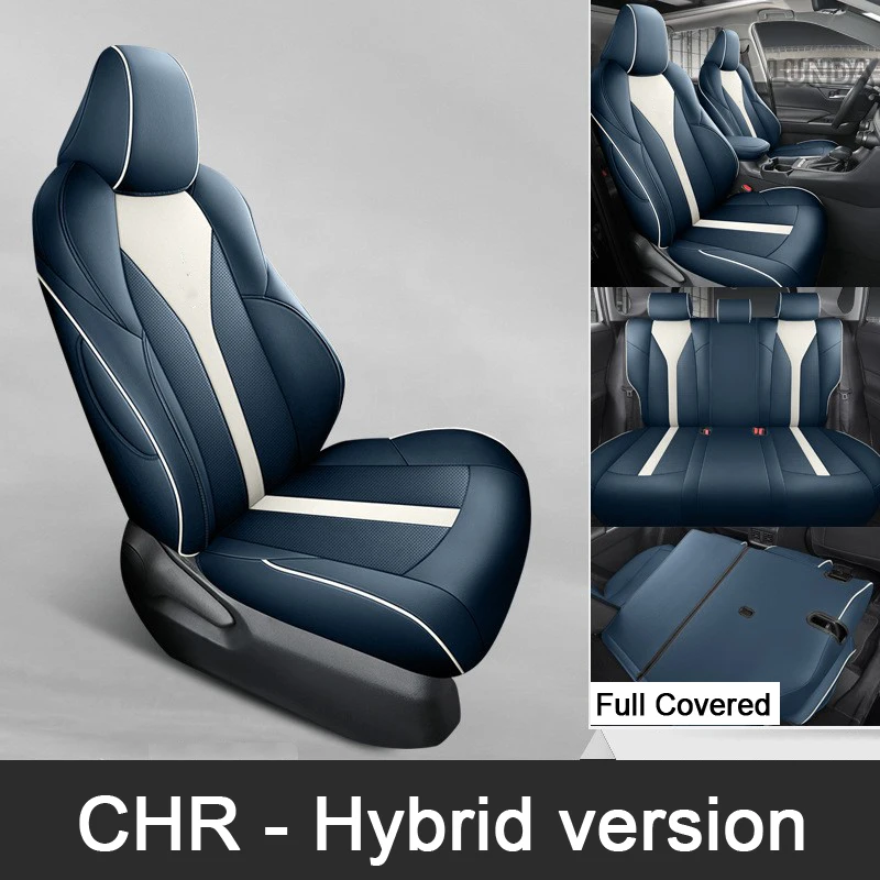 Original Car 1: 1 Design Car Seat Covers Full set For Toyota CHR 2017-2023 Hybrid/Gasoline With Headrest Auto Seat Cover ﻿