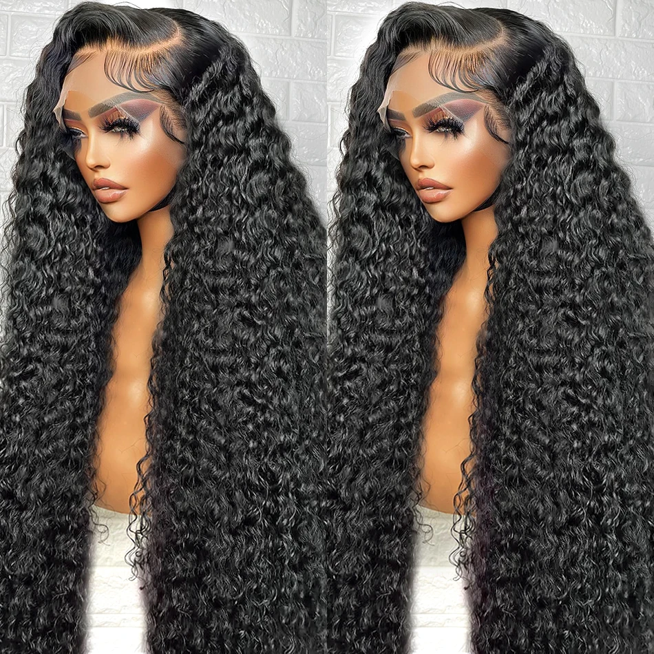 Rosabeauty 13x4 Lace Front Human Hair Wig 13X6 250 Density Deep Wave 40 Inch 5X5 Preplucked Glueless Ready To Go Curly Wig