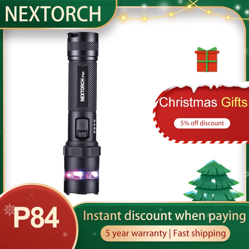 Nextorch High Power Led Tactical Flashlight Rechargeable Portable, Powerful Military Flashlight Super Bright, P84