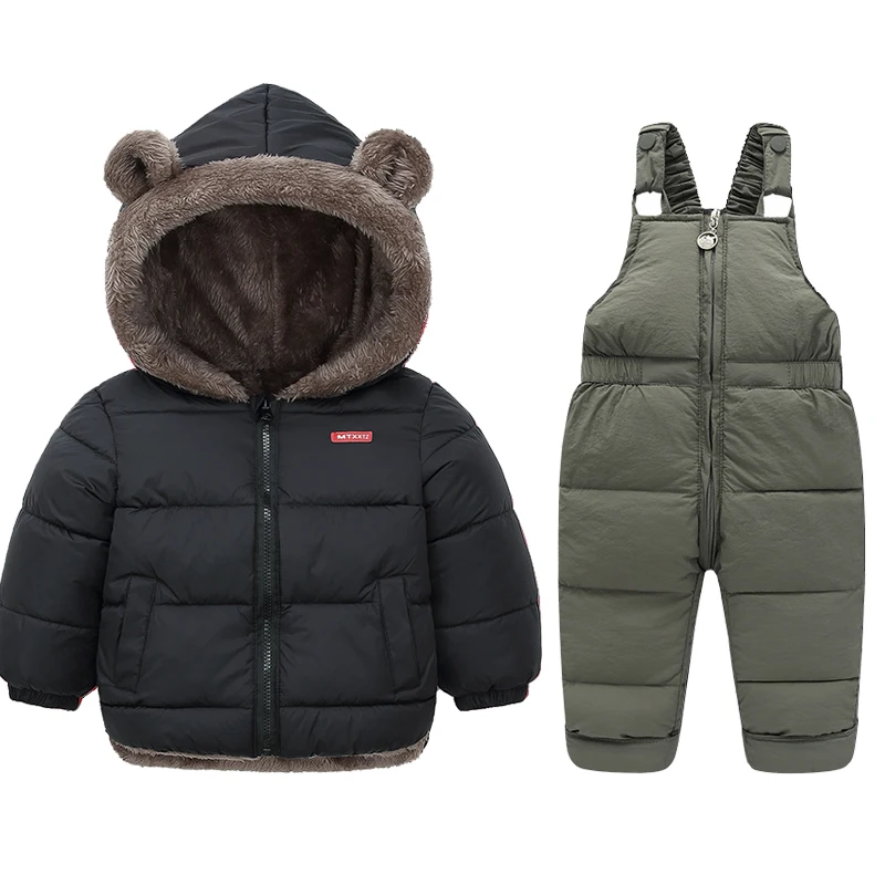 Winter Children Clothing Sets Lamb Fleece Coats + Down Pants Baby Thicken Warm 2Pcs Suit Kids Clothes Boys Girls Fashion Jackets