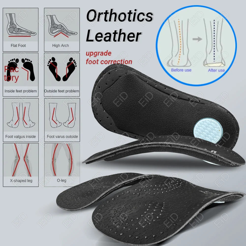 

Leather Orthopedic Insoles For Shoes Men Arch Support half Insole Flat Feet Plantar Fasciitis Shoe Pad Quality Leather Shoe Sole