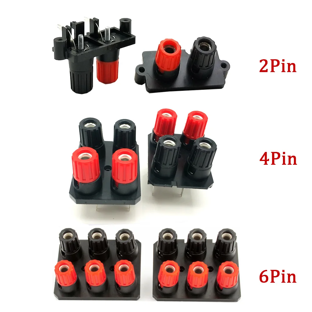 1Pcs WP2/4/6-10A 4mm Banana Socket External Audio Jack Speaker Amplifier Wire Spring Terminal Switch Connector Straight/Bend Pin