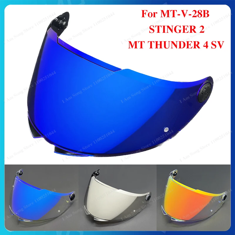 Motorcycle Helmet Lens For MT THUNDER 4 SV STINGER 2 MT-V-28B Anti-UV Dustproof Windproof Helmet Visor Replacement Helmet Visors