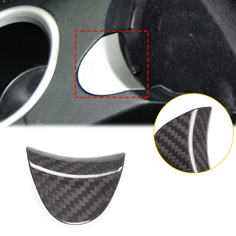 

For Nissan 370Z 2009-2020 Real carbon fiber car center control armrest box switch button cover decorative sticker accessories