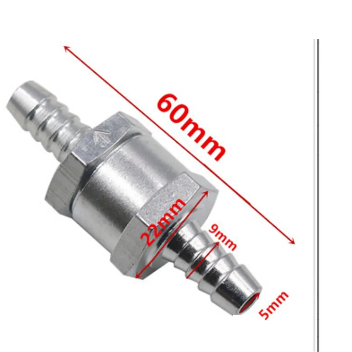 L73A NEW One Way 6&8mm 2Size Aluminium Alloy Non Return Check Valve One Way Fit Carburettor