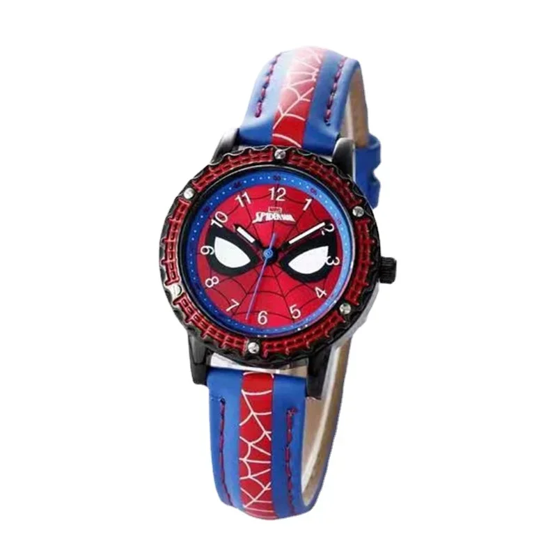 Disney Spiderman Kinderuhr Cartoon Wasserdichte Quarz-Armbanduhr für Jungen Zeitmaschinen Top-Marke Kinder Sportuhren Uhr