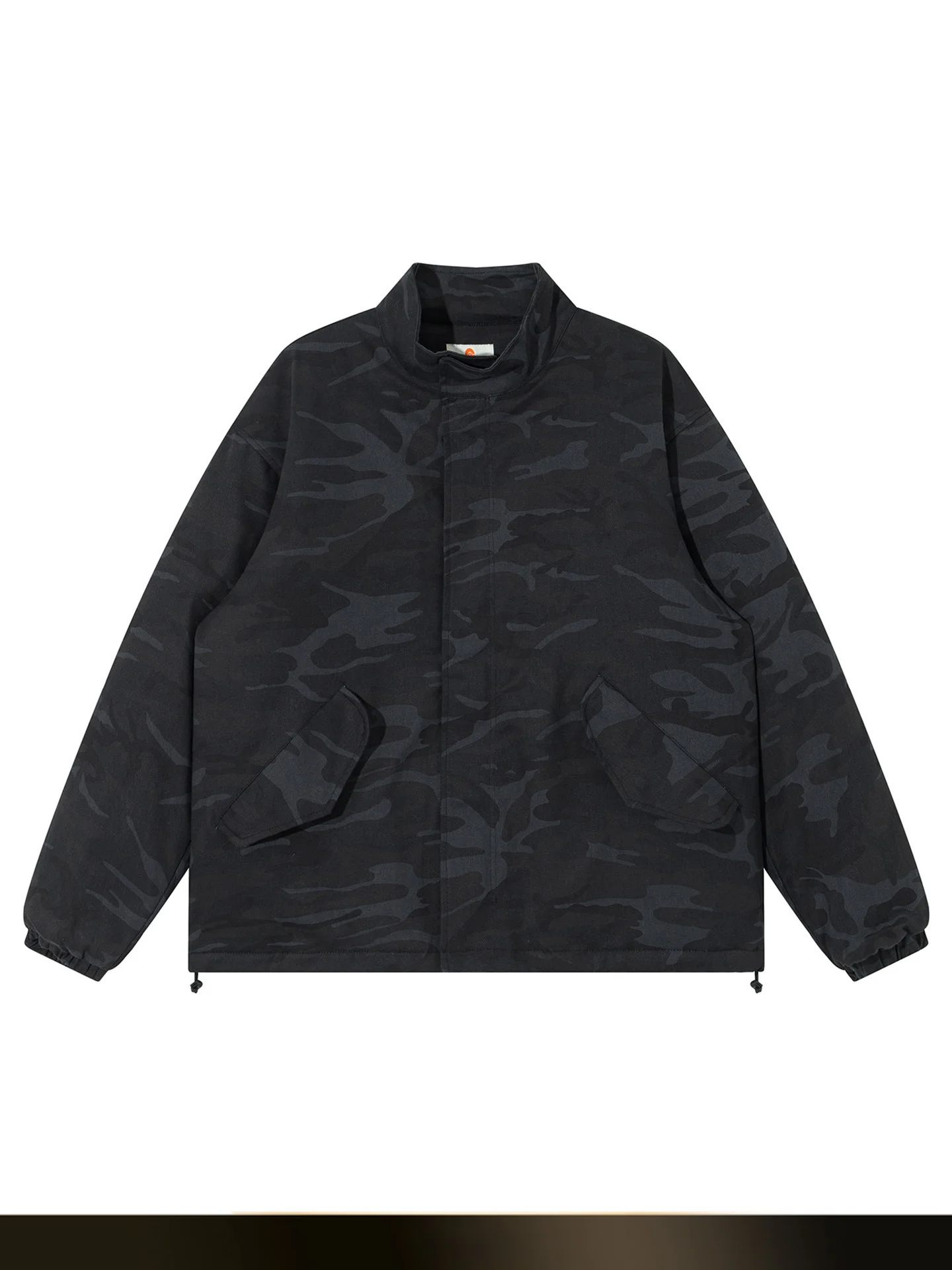 

American Retro Camouflage Color Blo Thiened Cotton Jaet Loose Fit Warm Couple's Outerwear Stand Collar Winter Coat