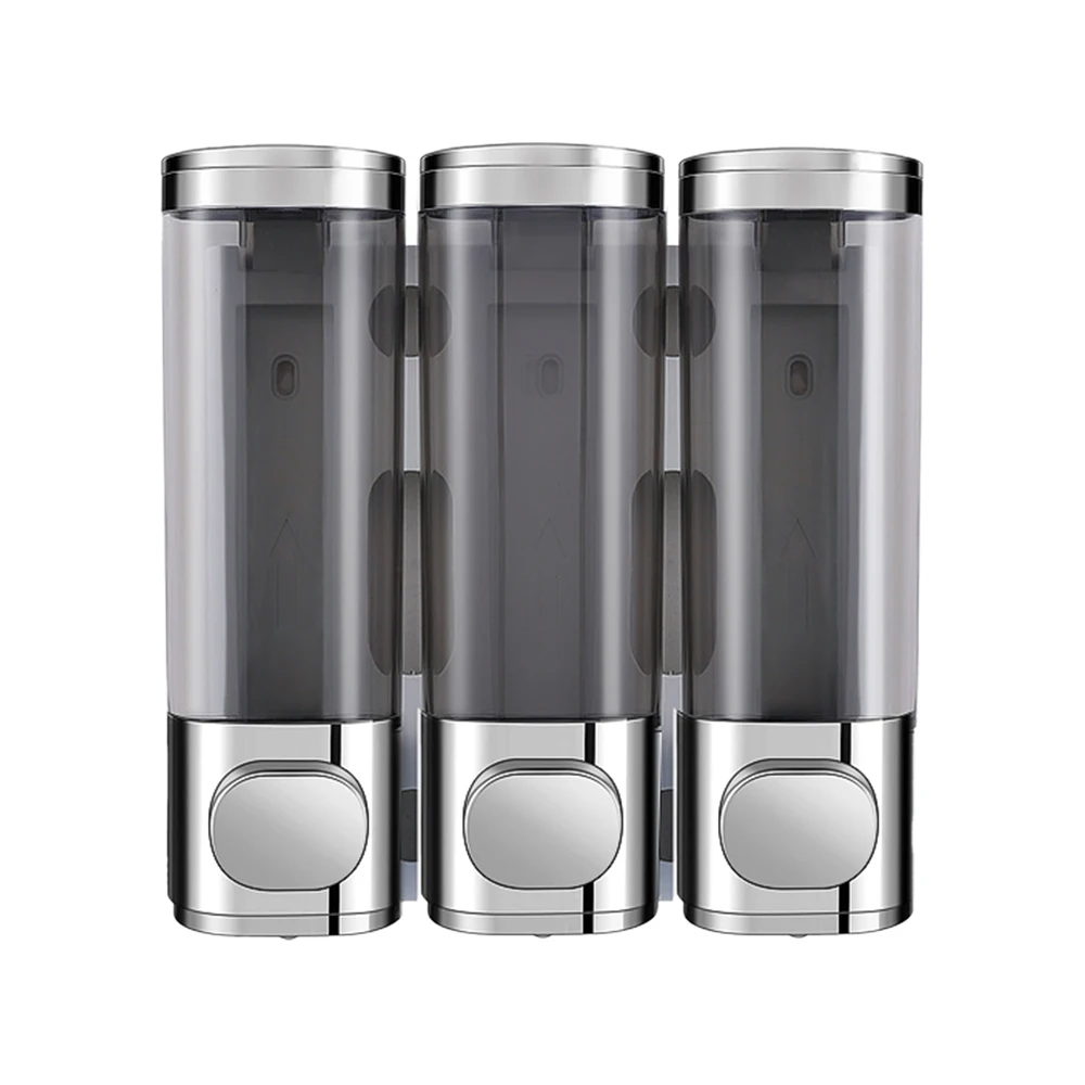 

3 in1 soap dispenser with manual pressing three-head soap dispenser bathroom wall-mounted soap dispenser liquid box dispenser