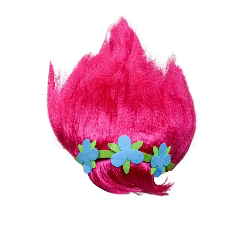 トロールズコスプレスーツ大人女性のためのボビープリンセスドレス赤かつらウィッグヒロインアンナケンダリックハロウィンカーニバルcos MN1