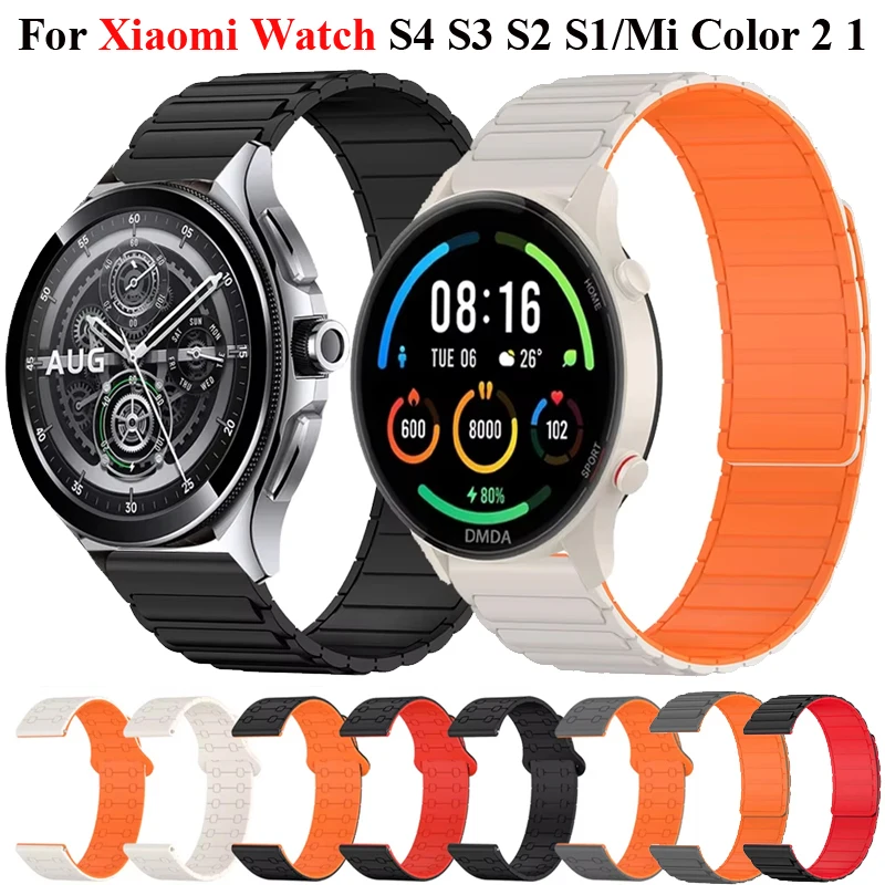 22 mm Sport-Silikonarmband für Xiaomi Watch S4 S3 S2 S1 Active Sport Magnetband für Xiaomi Watch 2 Pro Mi Watch Color-Color 2