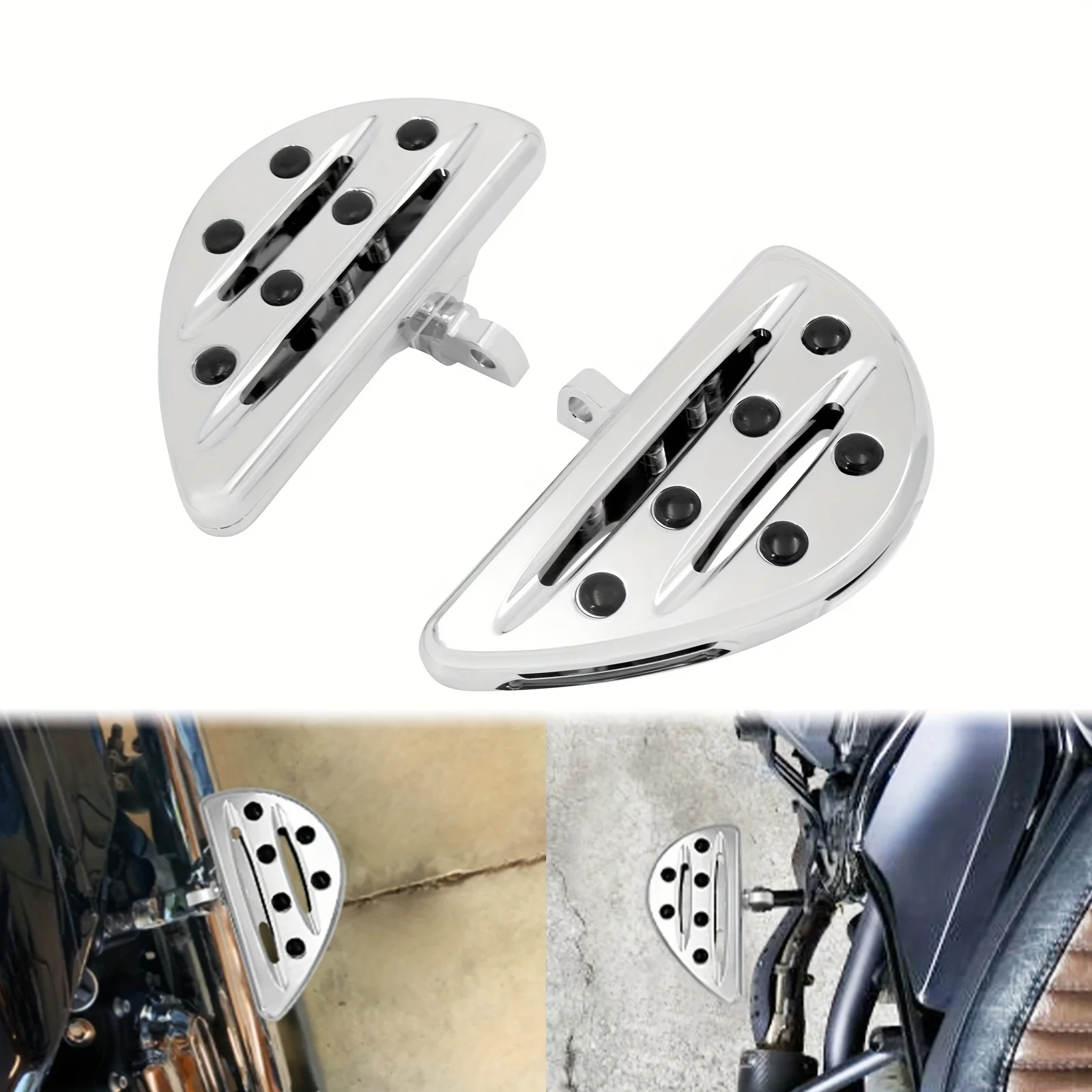 

Пара хромированных задних подножек для пассажира, подходят для Harley Touring