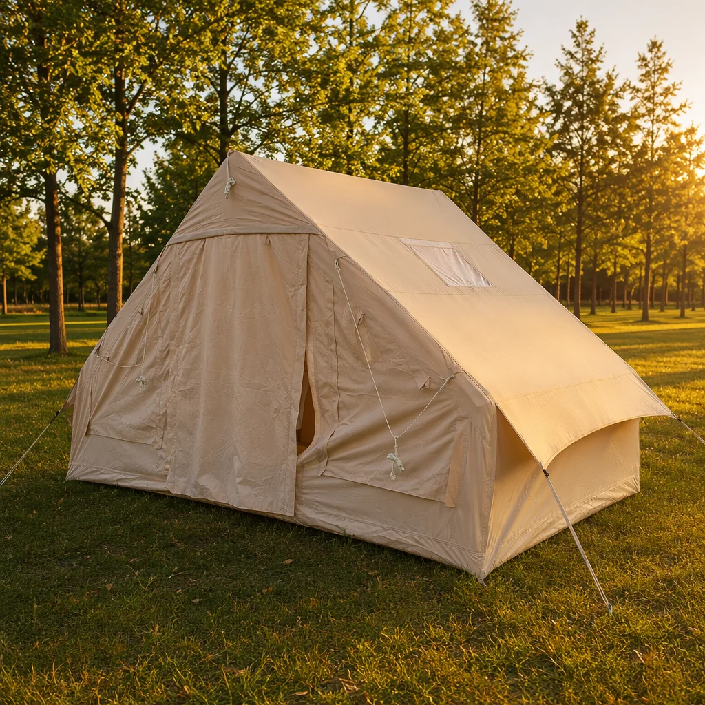 2026 Glamping Inflatable Tent 6.3sqm Entry-Level Single Door 210D Oxford Khaki Air Cabin Simple Assembly Budget Portable Camping