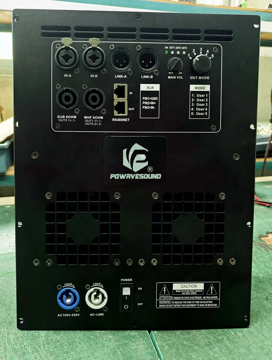 

D3.20II 3 Way Amplifier Module DSP DJ Subwoofer Powered Bi-AMP Module 2*600W Top Speaker + 1500W Subwoofer