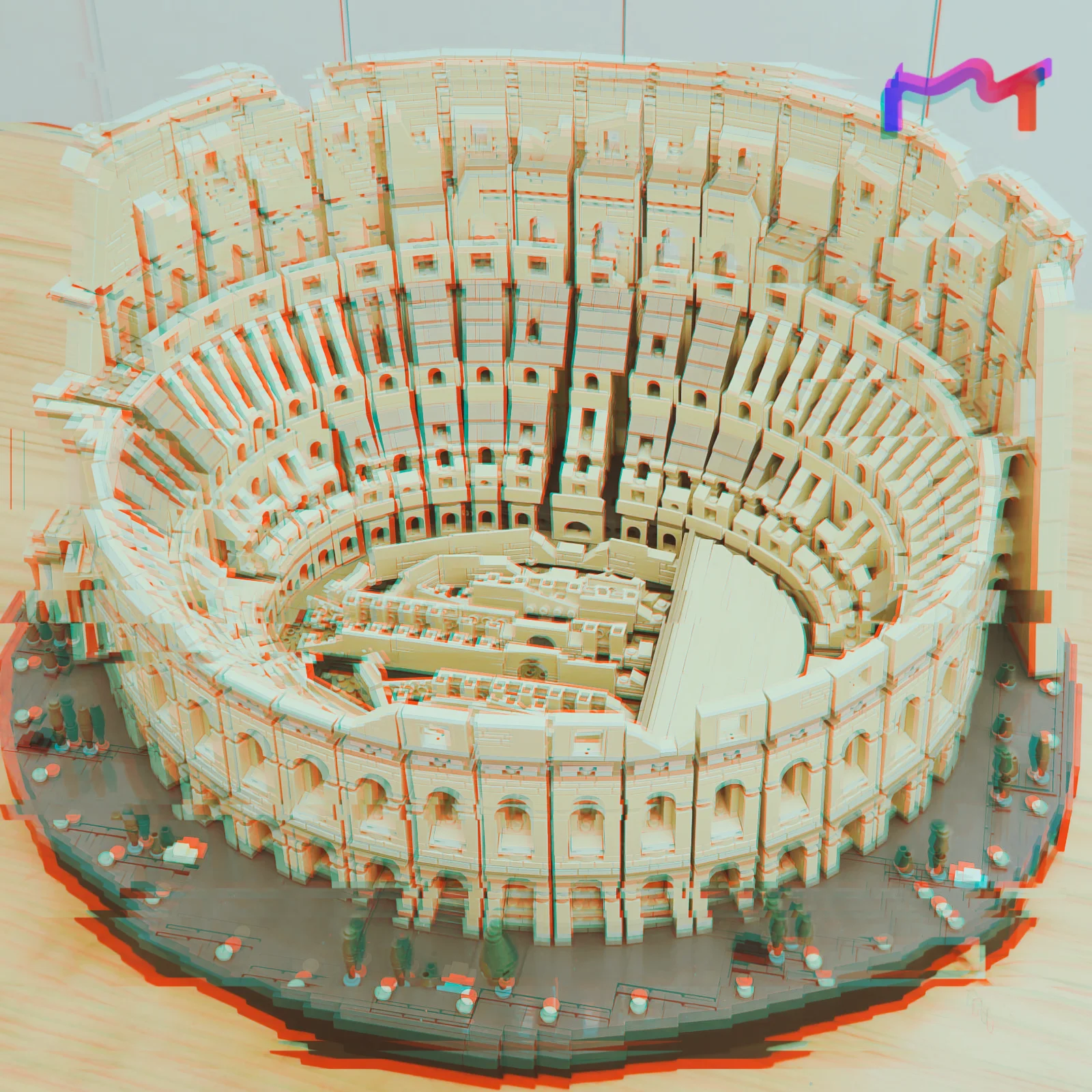 9036pcs History Architecture Ancient Roman landmark Giant Amphitheatre Ancient  Arena Building Blocks Model Toy Christmas Gifts