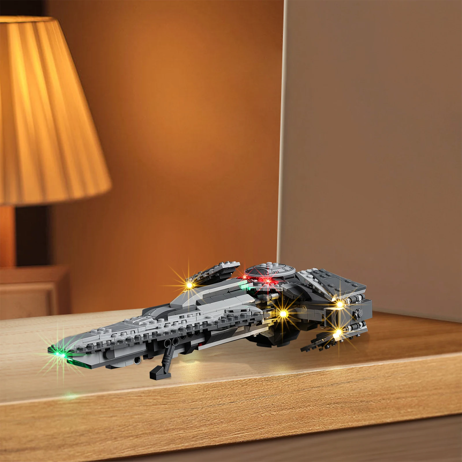 

EASYLITE Led Light Set For Darth Maul's Sith Infiltrator 75383 Collectible DIY Toys Blocks Bricks Lighting Kit No Model