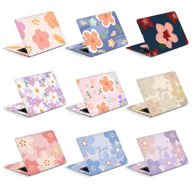 Diy Bloem Laptop Skins Stickers Vinly Huid 13/14/15/17Inch Originaliteit Sticker Voor Macbook/Acer/Lenovo/Hp/Mis Beschermende Sticker