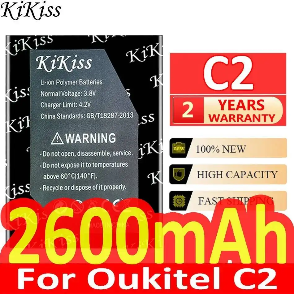 

2600Mah Mobile Phone Battery Stable For Oukitel C2 Long-Lasting Performance