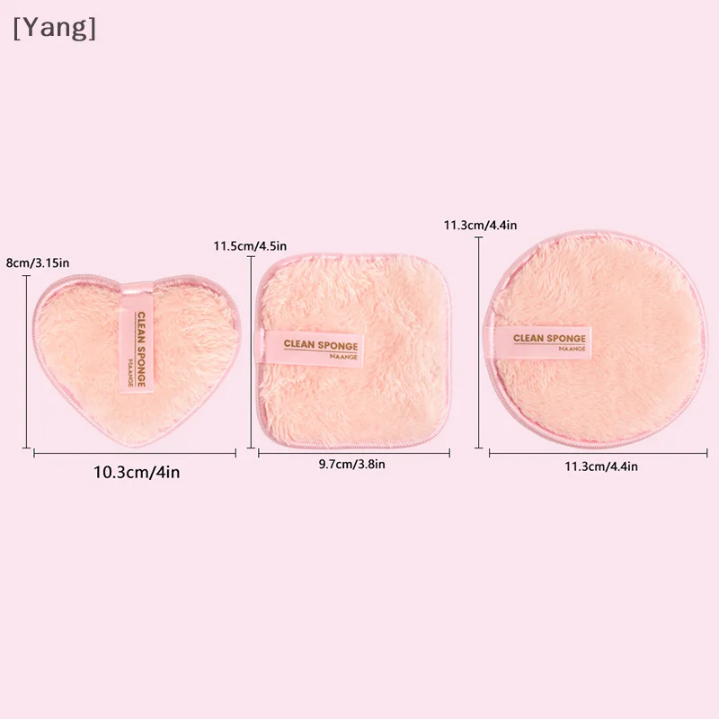 1/3 pièces éponge démaquillante tampons en tissu microfibre dissolvant serviette de nettoyage du visage éponge de maquillage nettoyante réutilisable