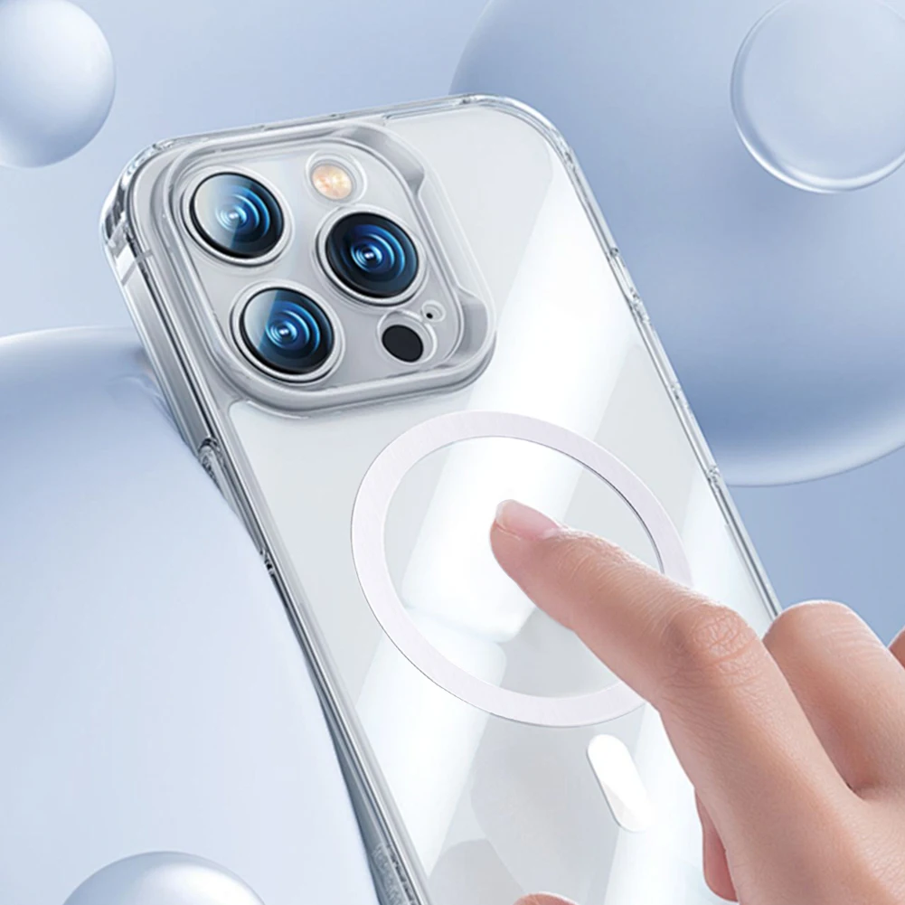 

2Pcs Magnetic Metal Ring Universal Magnetic Ring Holder Wireless Charger Sheet Mobile Phone Car Holder for Magsafe Smartphone