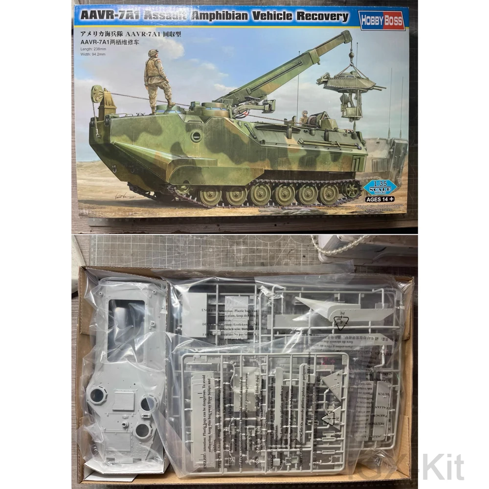 

Hobbyboss 82411 1/35 Scale AAVR7A1 AAVR-7A1 Amphibian Vehicle Assault Recovery Plastic Model Kit