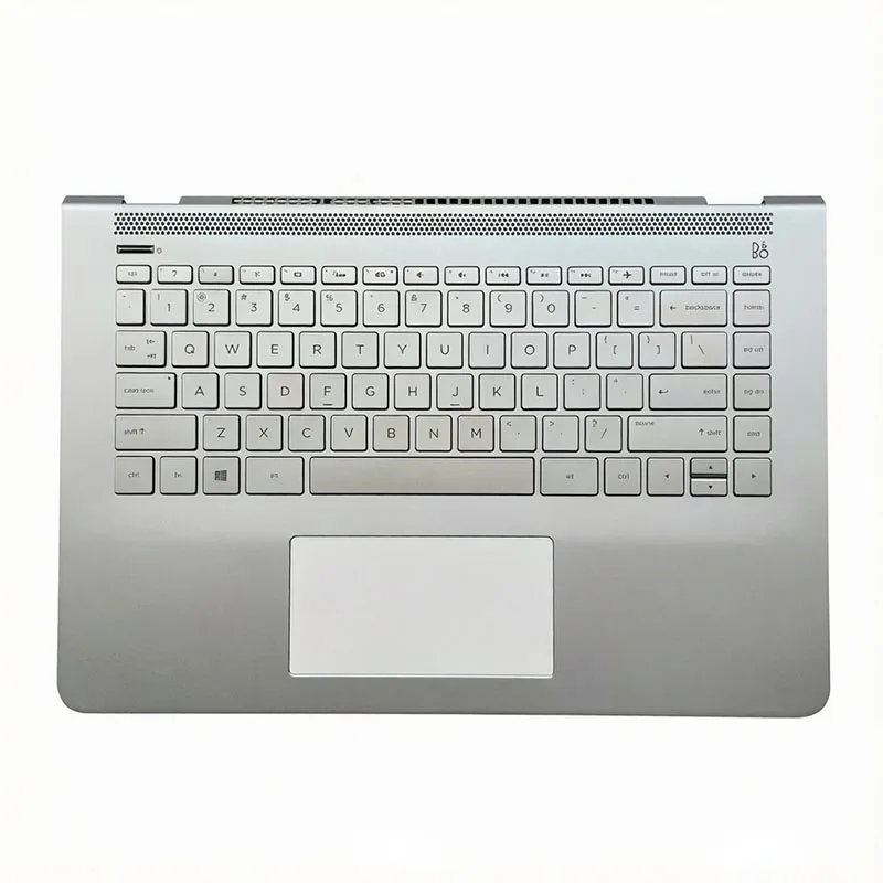 Laptop Palmrest With US Keyboard Non Backlight For HP Pavilion 14-BK 14-CC TPN-Q188 Silver Color