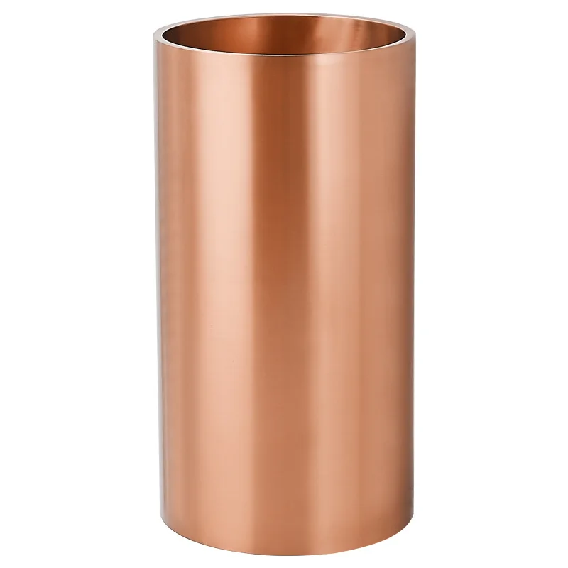 

Rose Gold Floor-to-ceiling Washbasin Villa Hotel 304 Stainless Steel Pillar Basin Round Washbasin Large