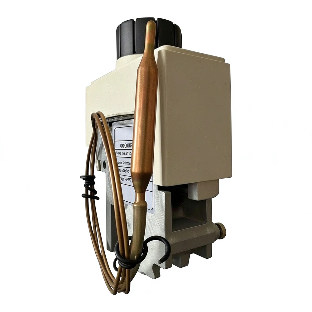 Thermostatic Gas Valve for Commercial Cooking Equipment 40-90C Range with Piezo Ignition and 3-18 mbar Pressure Stability